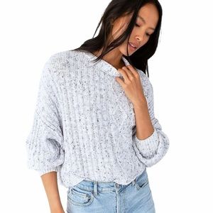 Free People Blue Combo On Your Side Sweater
